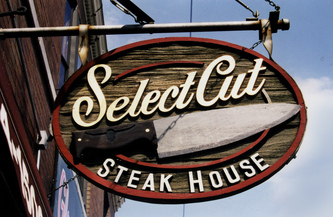 Image for the Blade sign for Select Cut Steak House in Lincoln Park, Chicago