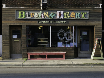 Image of Bleeding Heart Bakery Sign Chicago, Tattoo Shop Sign Madison Milwaukee