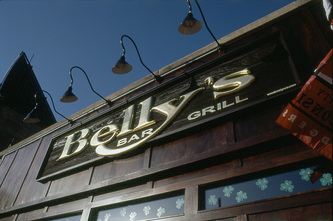 Image shows Bellys HDU Sign Chicago, Signs Lakeview