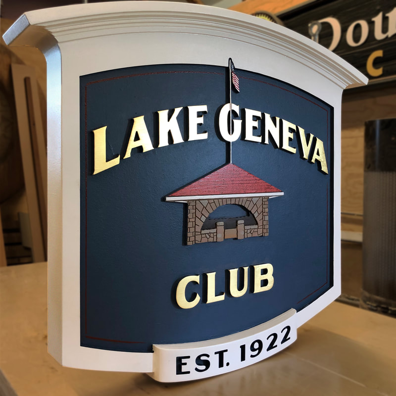 Signs Fontana wisconsin, Sign Lake Geneva, Lake Geneva Club sign, Signs Elkhorn WI, Wooden Signs Chicago