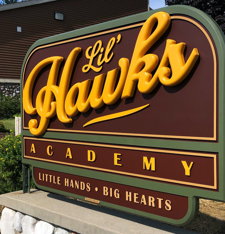 Monument signs, school sign, signs Chicago, HDU signs Wisconsin, SIgns Fort Atkinson Wisconsin, CNC Carved signs Madison, WI