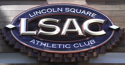 Image of Lincoln Square Athletic Club Sign Chicago,IL, Gold Leaf Signs Chicago, Gold Leaf Lettering, Gold Leaf Signs Milwaukee, Gilded Signs, Gold Leaf Chicago