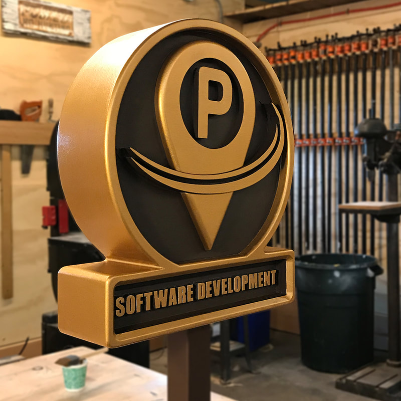 Signs Walnut Creek, Sign Designers, Sign design, Cnc carved signs, Parksmart Sign